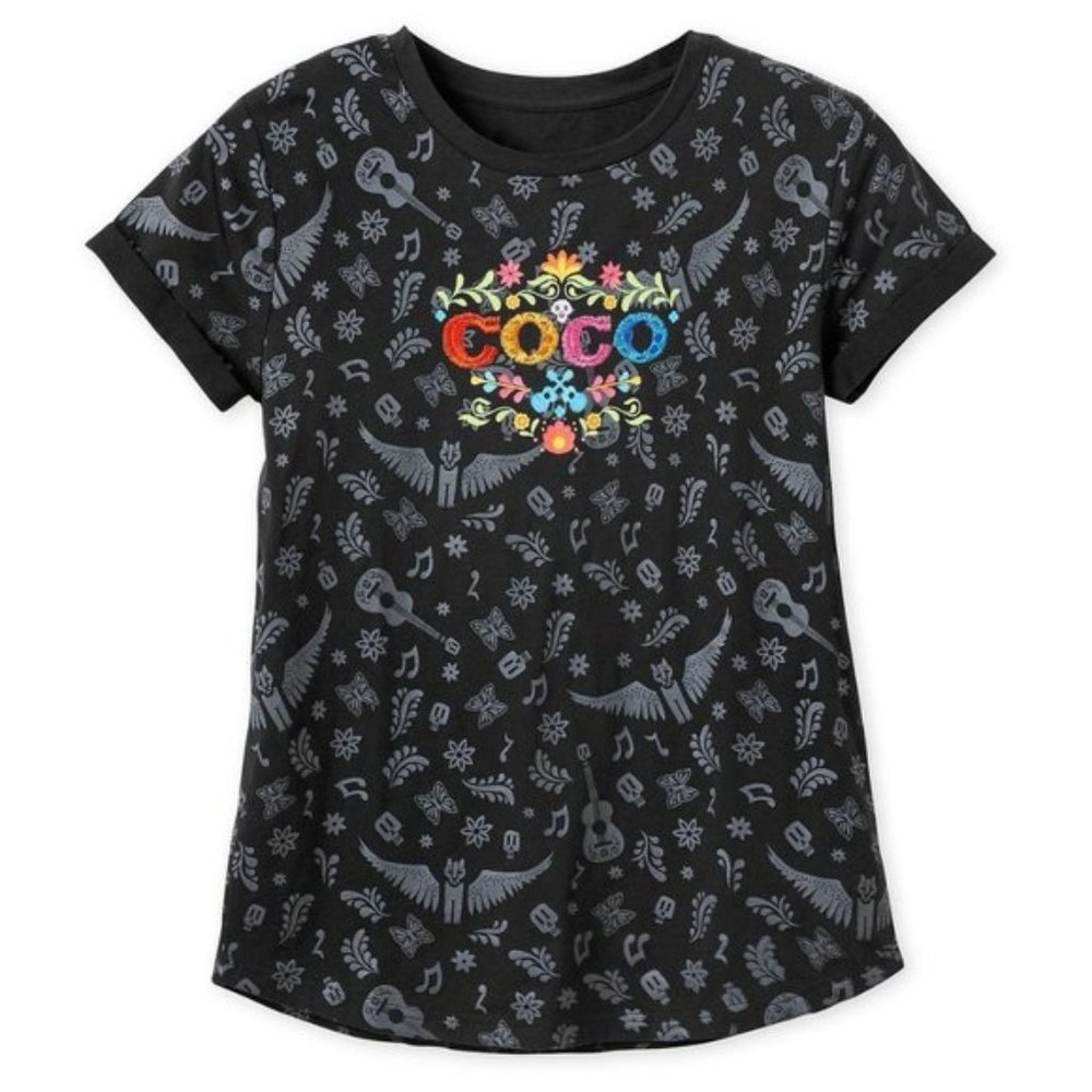 Disney Coco Black Short Sleeve Tee